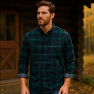 LL BeanFlex® Men’s All-Season Flannel Shirt, Traditional Untucked Fit,  LT